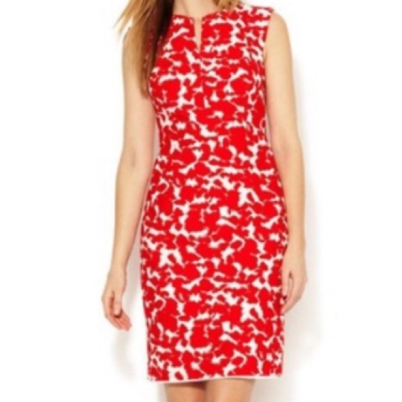 Milly of New York Dresses & Skirts - MILLY Peggy Secretary Notch red & white dress 2